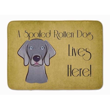 Carolines Treasures Weimaraner Spoiled Dog Lives Here Machine Washable Memory Foam Mat BB1479RUG